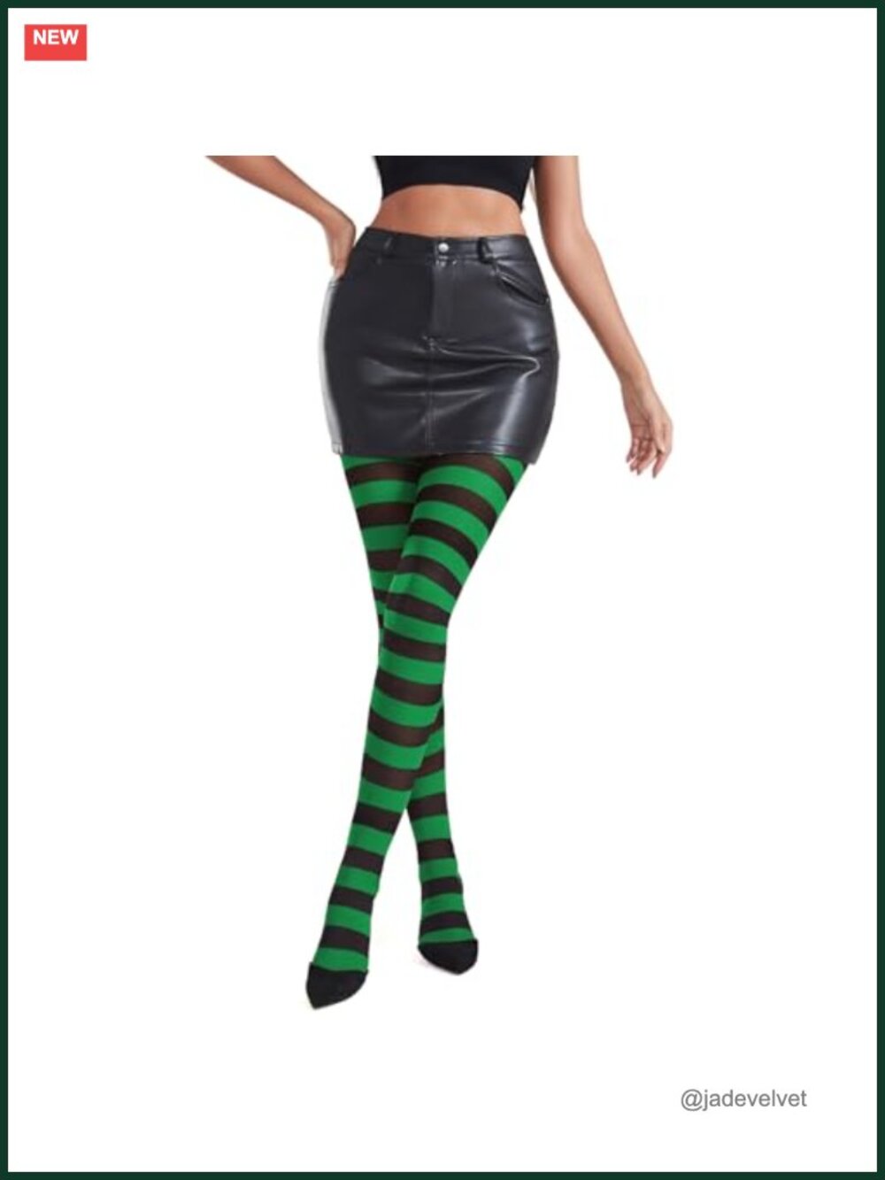 Women's Striped Footed Tights Halloween Costume Pantyhose One Size